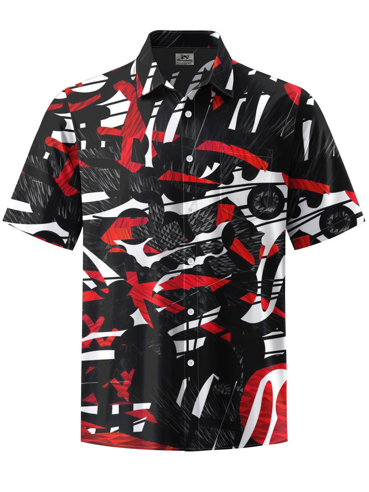 Alohadaddy® Casual Abstract Texture Print Art Men&