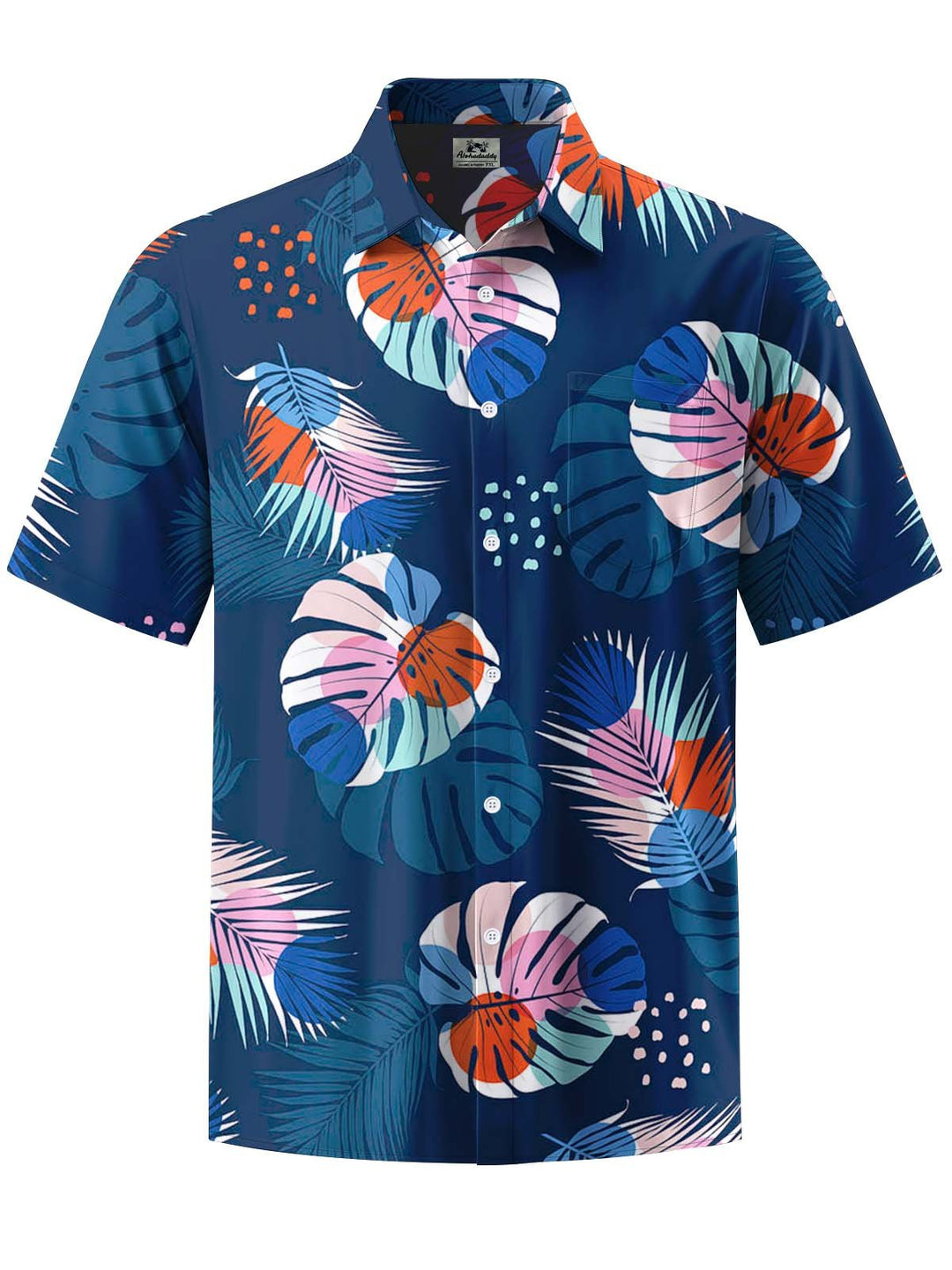 Alohadaddy® Hawaiian Palm Leaf Art Print with Elastic Pockets for Men&