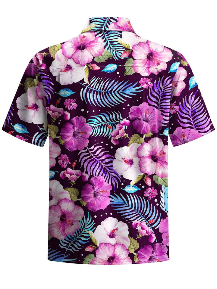 Alohadaddy® Casual Floral Print Art Pocket Stretch Men&