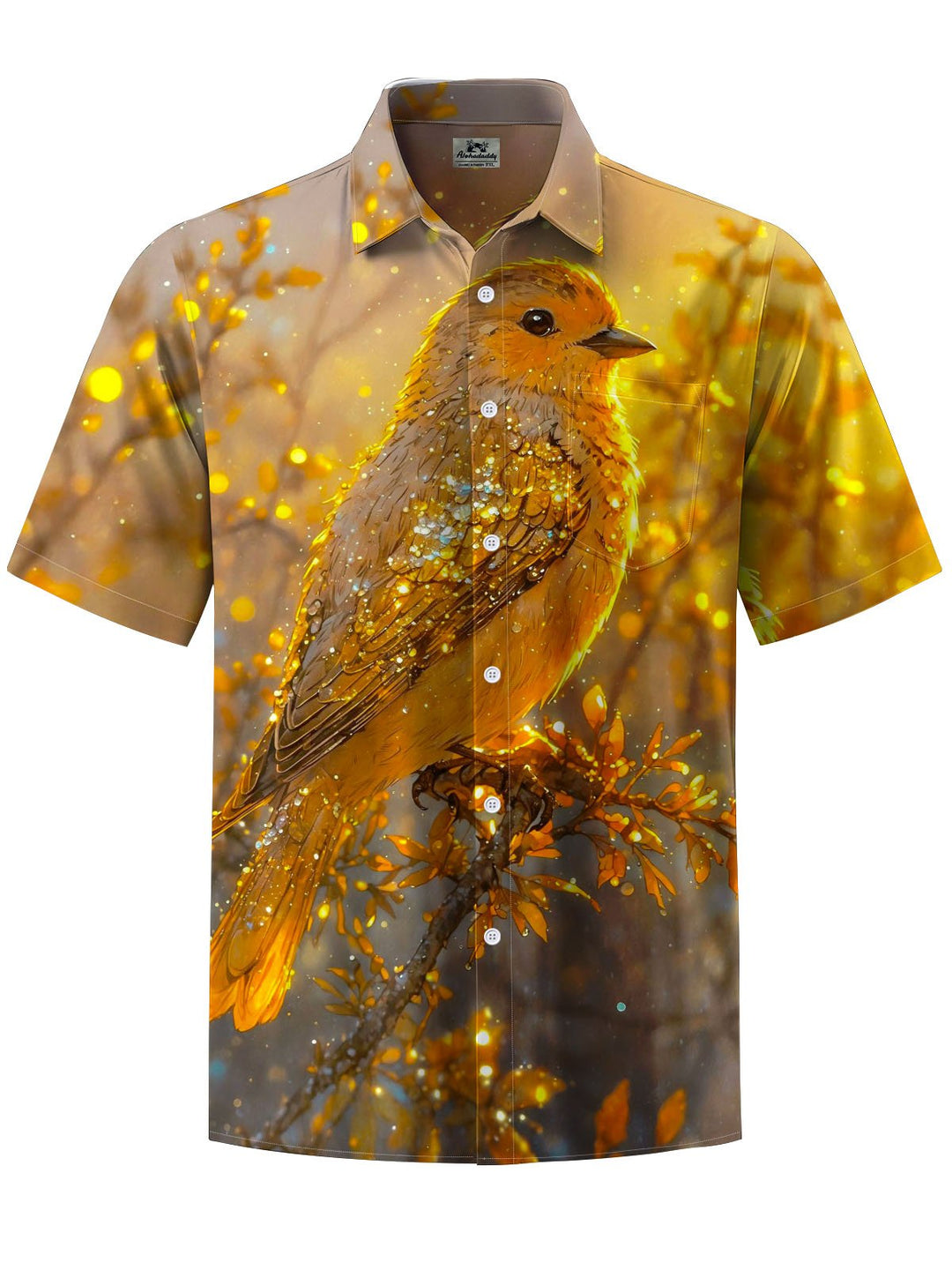 Alohadaddy® Casual Bird Print Art Pocket Stretch Men&