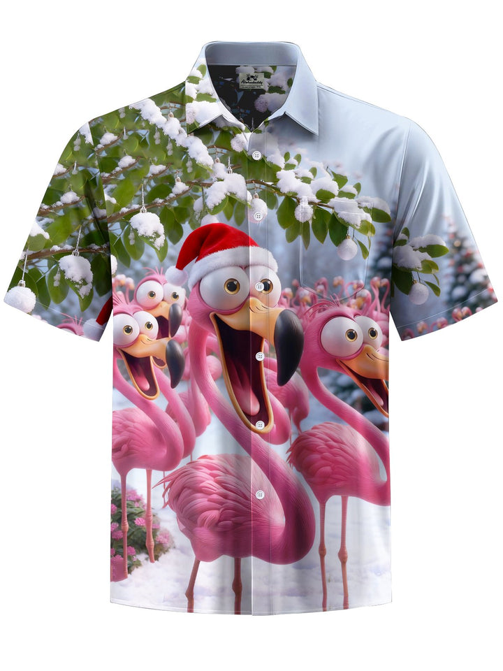 Alohadaddy® Christmas Flamingo Print Men&