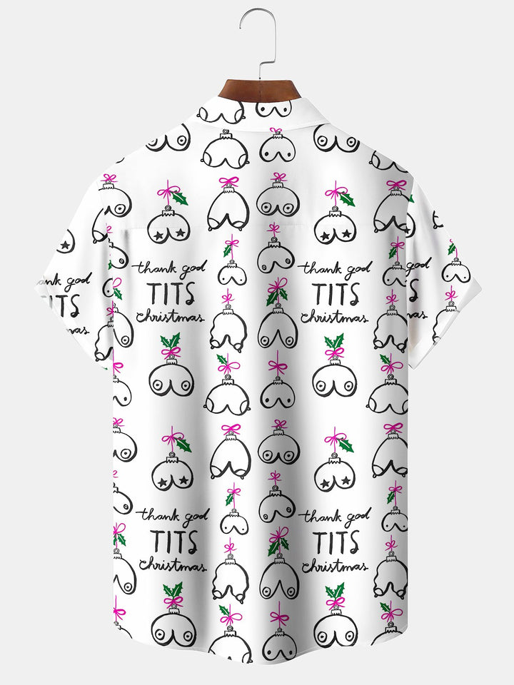 Alohadaddy® Casual Geometric Christmas Print Pocket Stretch Men&