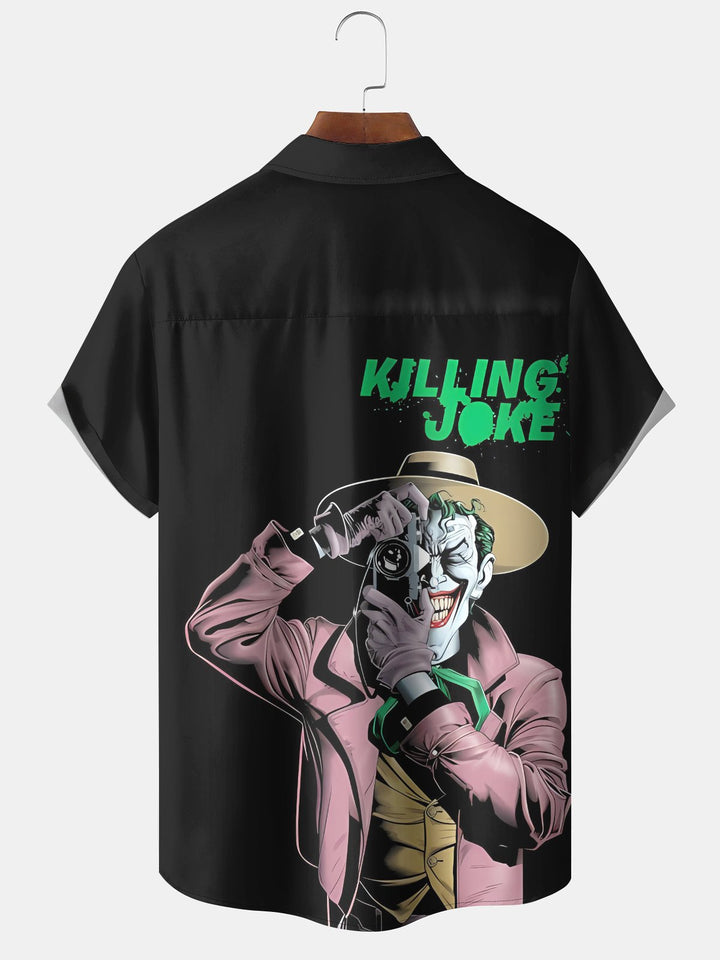 Alohadaddy® Vintage The Killing Joke Abstract Print Pocket Elastic Button Men&