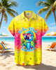 Alohadaddy® Hawaiian Parrot Print Art Button Pocket Cardigan Men's Short Sleeve Shirt