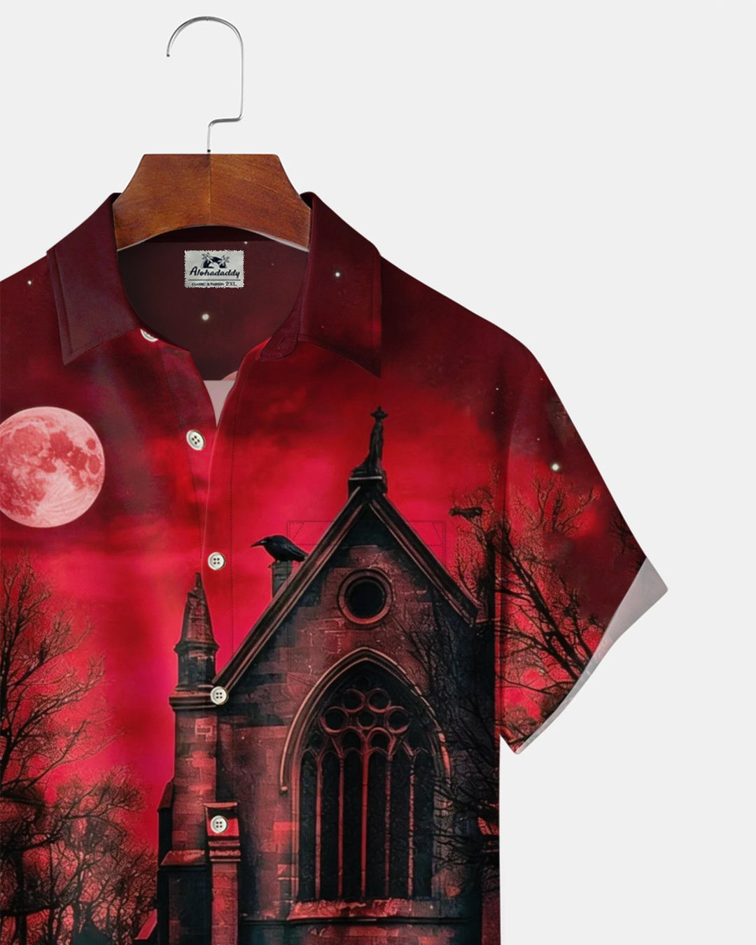 Alohadaddy® Holiday Halloween Graphic Print Button-Down Pocket Cardigan-Style Men&