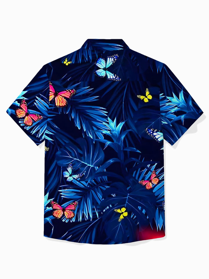 Alohadaddy Hawaiian Butterfly Botanical Print Men&