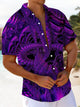 Alohadaddy® Vintage Abstract Texture Print Chest Pocket Mens Short Sleeve Shirt Big & Tall
