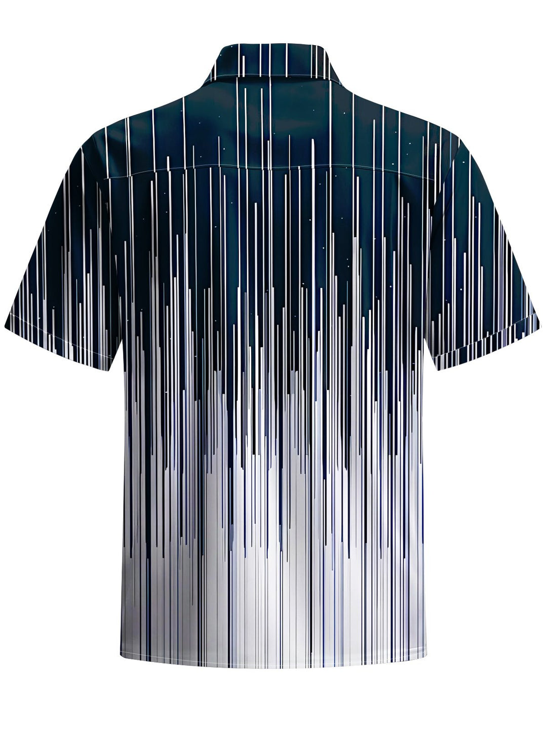 Alohadaddy® Casual Stripes Art Print Moisture Wicking Chest Pocket Mens Short Sleeve Shirt Big &amp; Tall