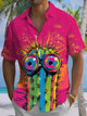 Alohadaddy® Vintage Cactus Expression Art Print Chest Pocket Mens Short Sleeve Shirt Big & Tall