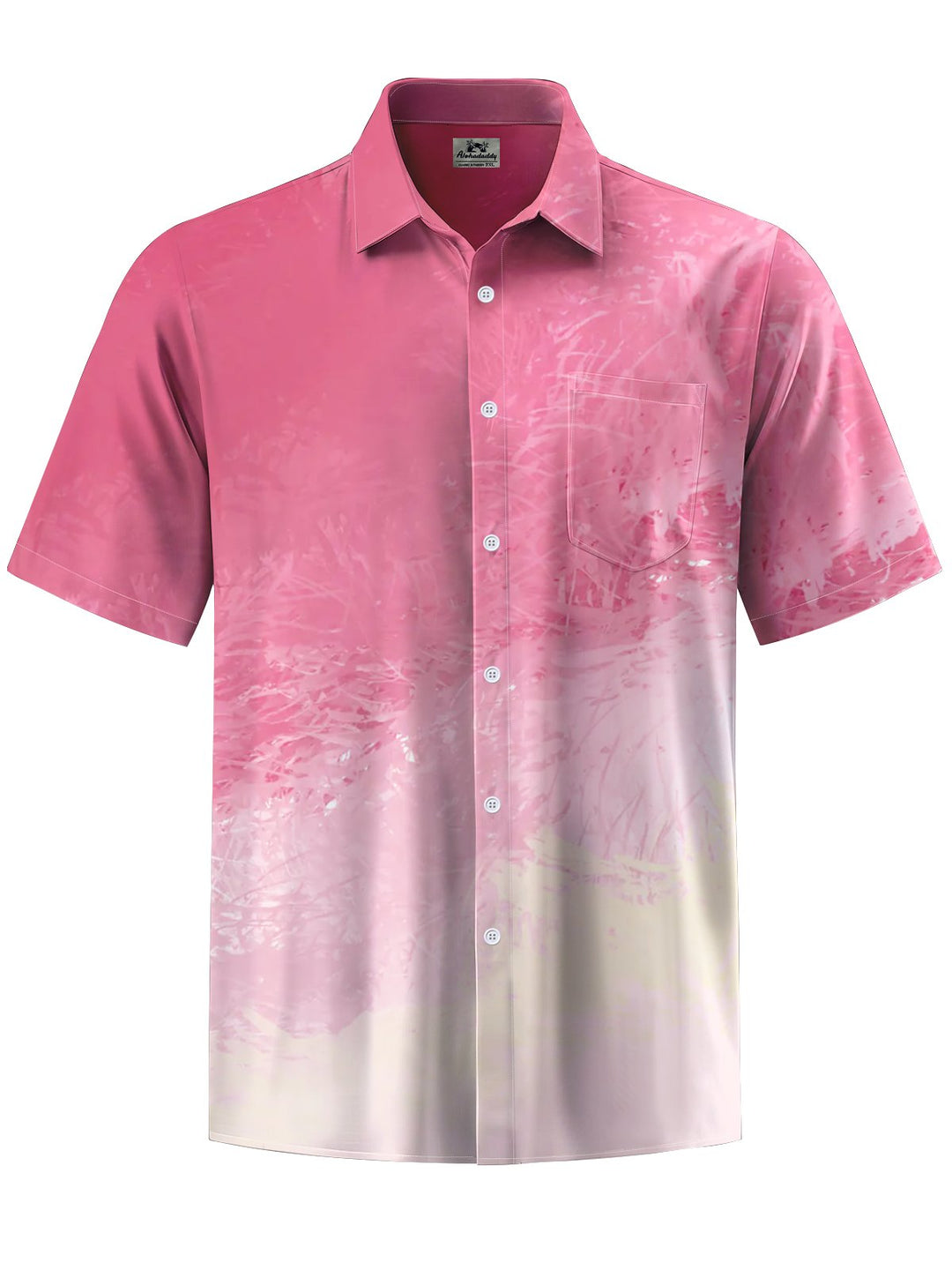 Alohadaddy® Casual Gradient Art Print Chest Pocket Men&