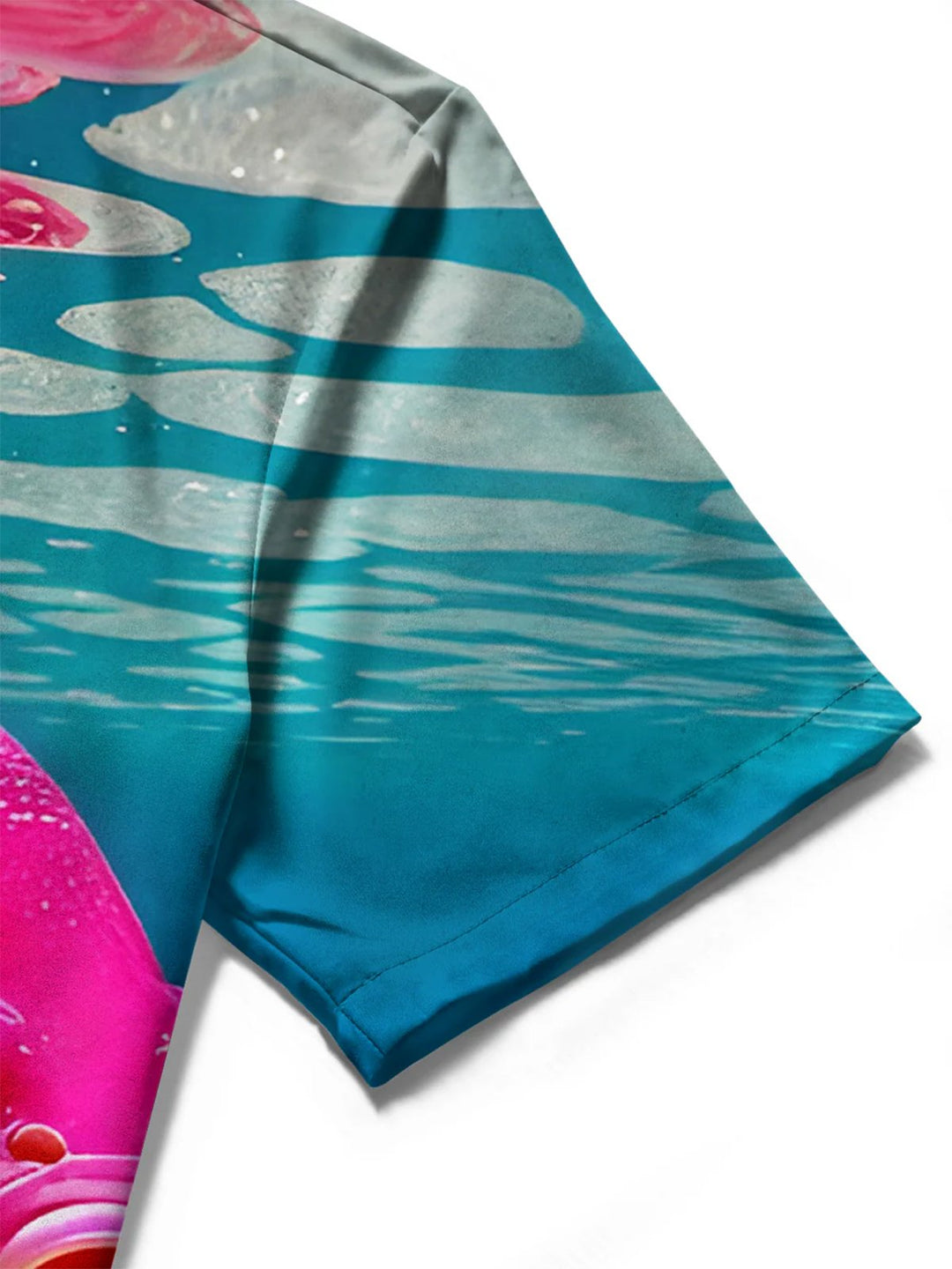 Alohadaddy® Hawaiian fish print chest pocket men&