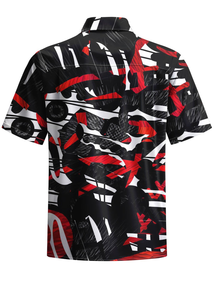 Alohadaddy® Casual Abstract Texture Print Art Men&