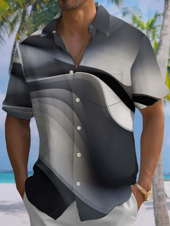 Alohadaddy® Casual Abstract Print Art Pocket Stretch Men&