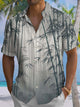 Alohadaddy® Casual Bamboo Art Print Chest Pocket Stretch Men's Short Sleeve Shirt Big & Tall