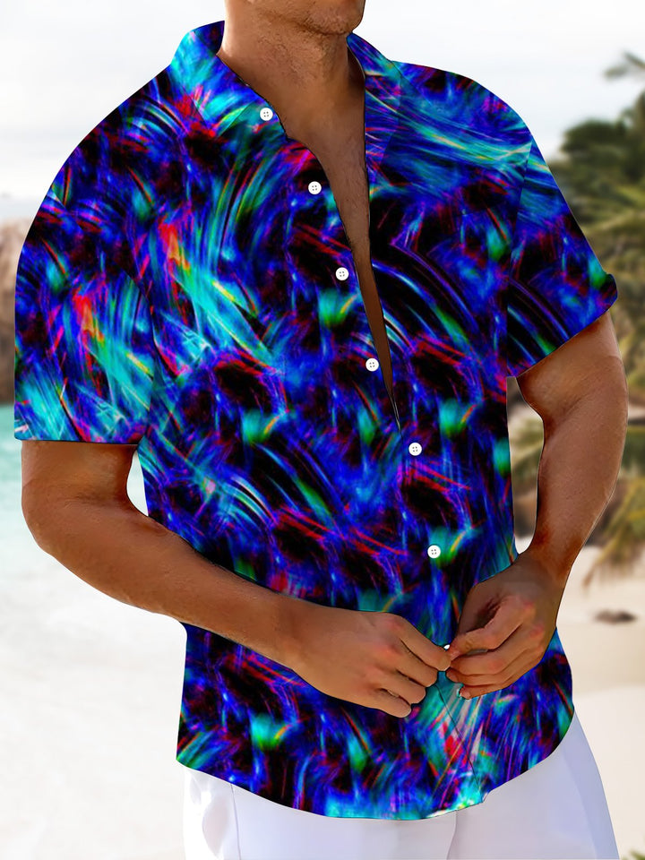 Alohadaddy® Casual Abstract Art Print Pocket Stretch Men&