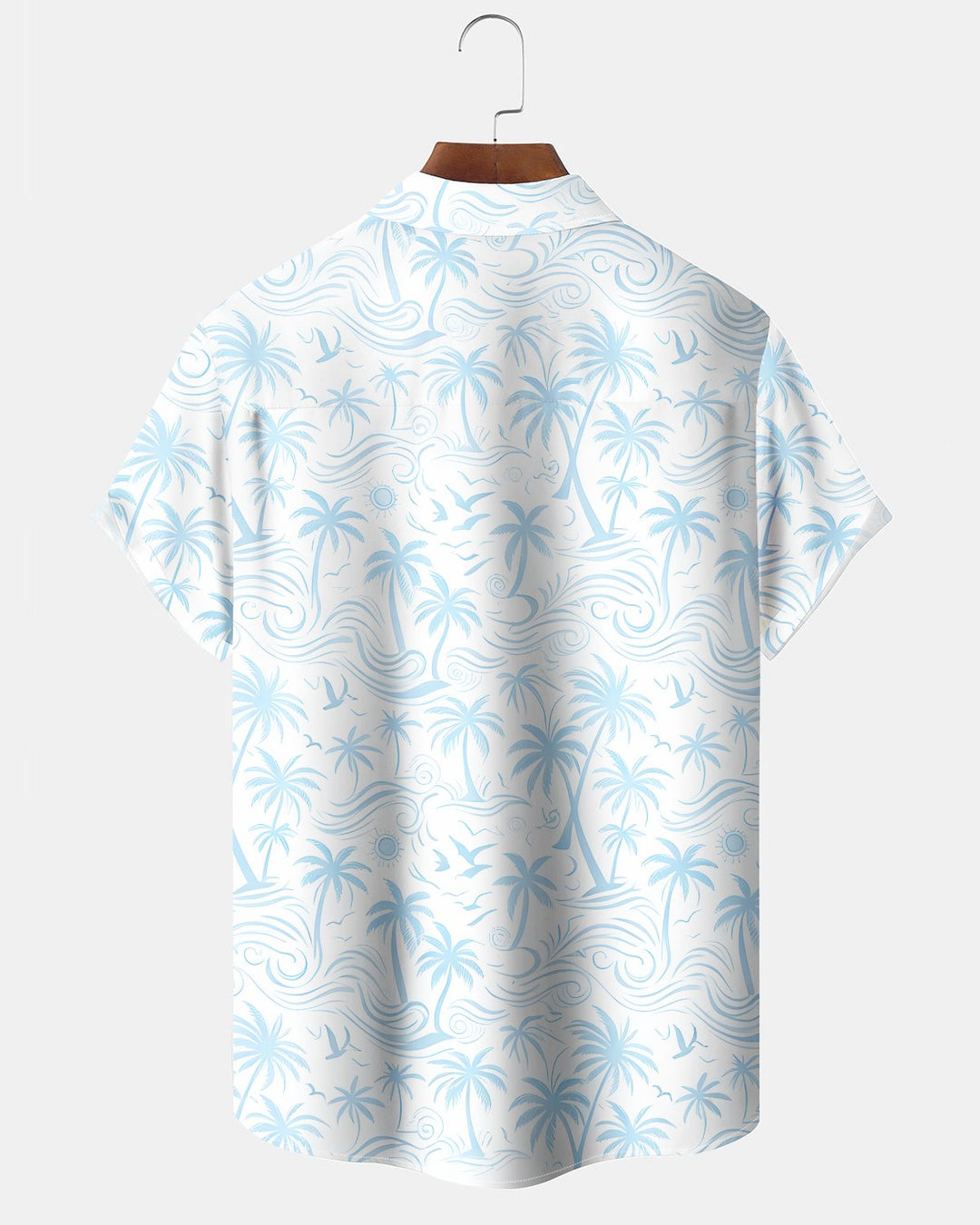 Alohadaddy® Hawaiian Palm Tree Print Art Button Pocket Cardigan Men&