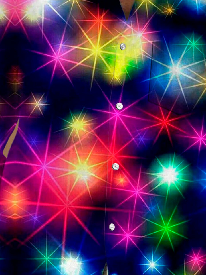 Alohadaddy Holiday Party Christmas Flashing Lights 3D Digital Print Men&