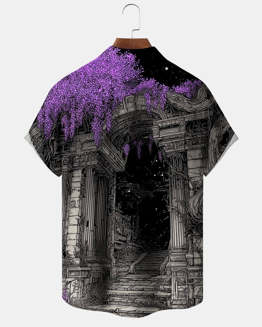 Alohadaddy® Halloween Damaged Castle Print Men&