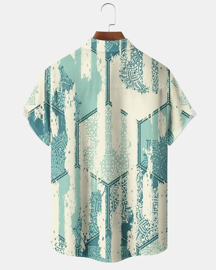 Alohadaddy® Casual Geometric Polka Dot Mottled Print Men&