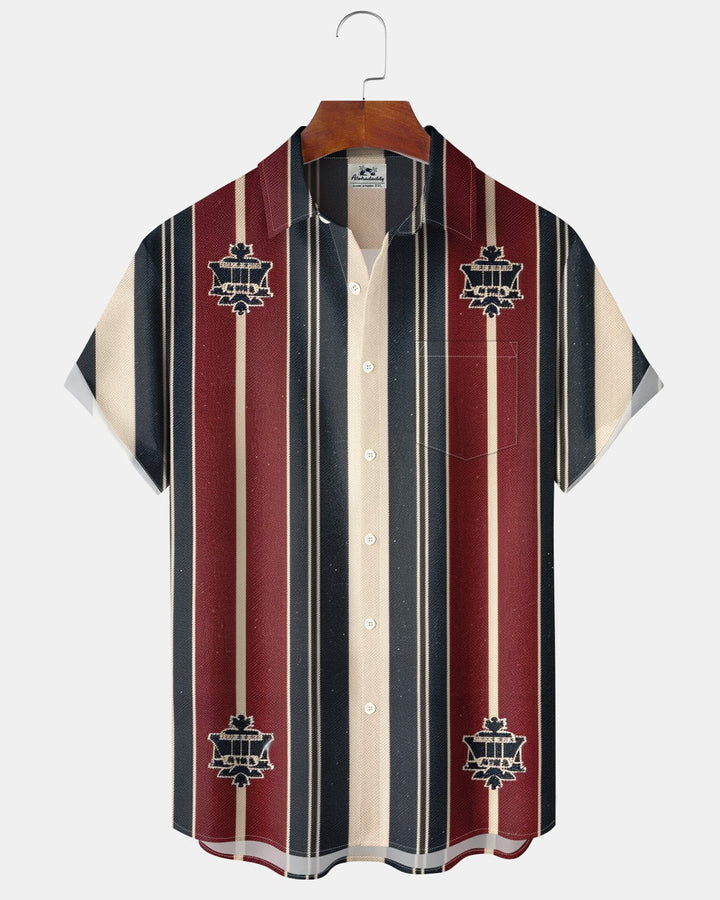 Alohadaddy® Basic Striped Print Men&