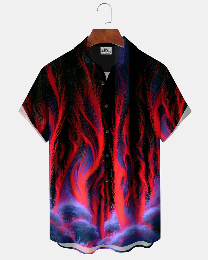 Alohadaddy® Halloween Cloud and Bloodstain Print Men&