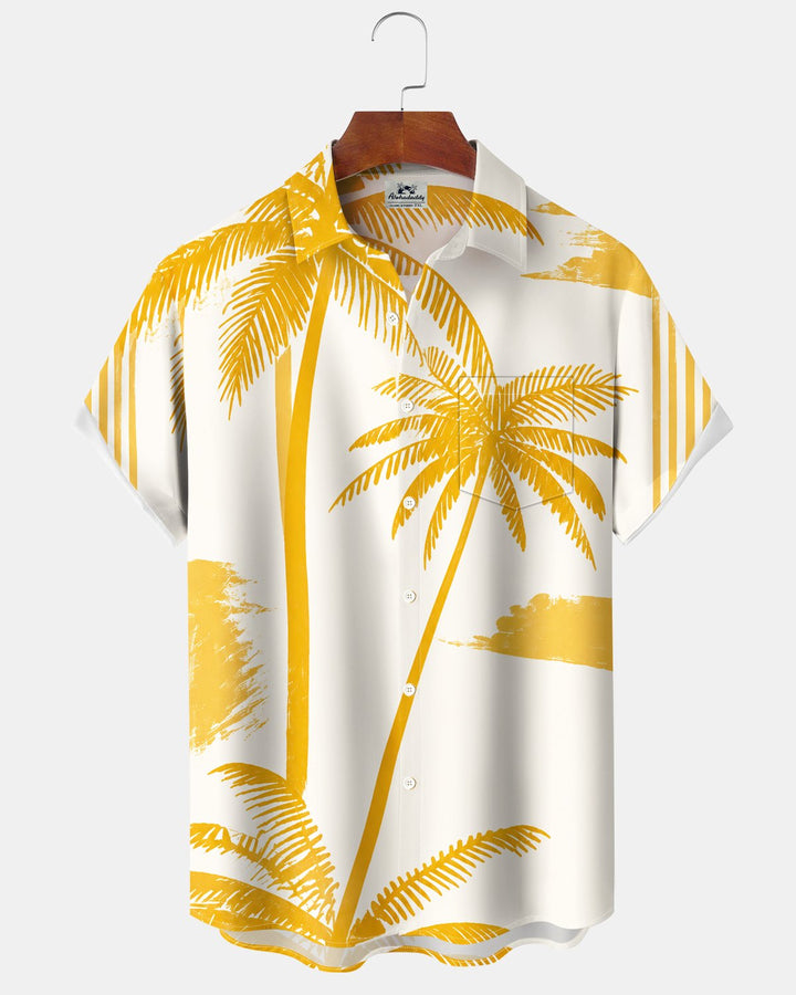 Alohadaddy® Casual Coconut Tree Print Men&