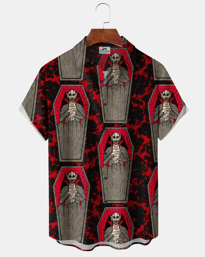 Alohadaddy® Halloween Vampire Tombstone Print Men&