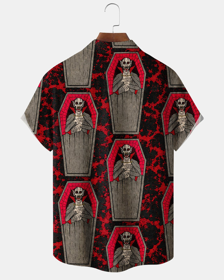 Alohadaddy® Halloween Vampire Tombstone Print Men&