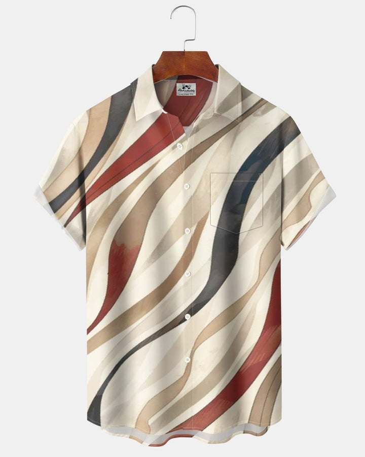 Alohadaddy® Casual Geometric Stripe Print Men&