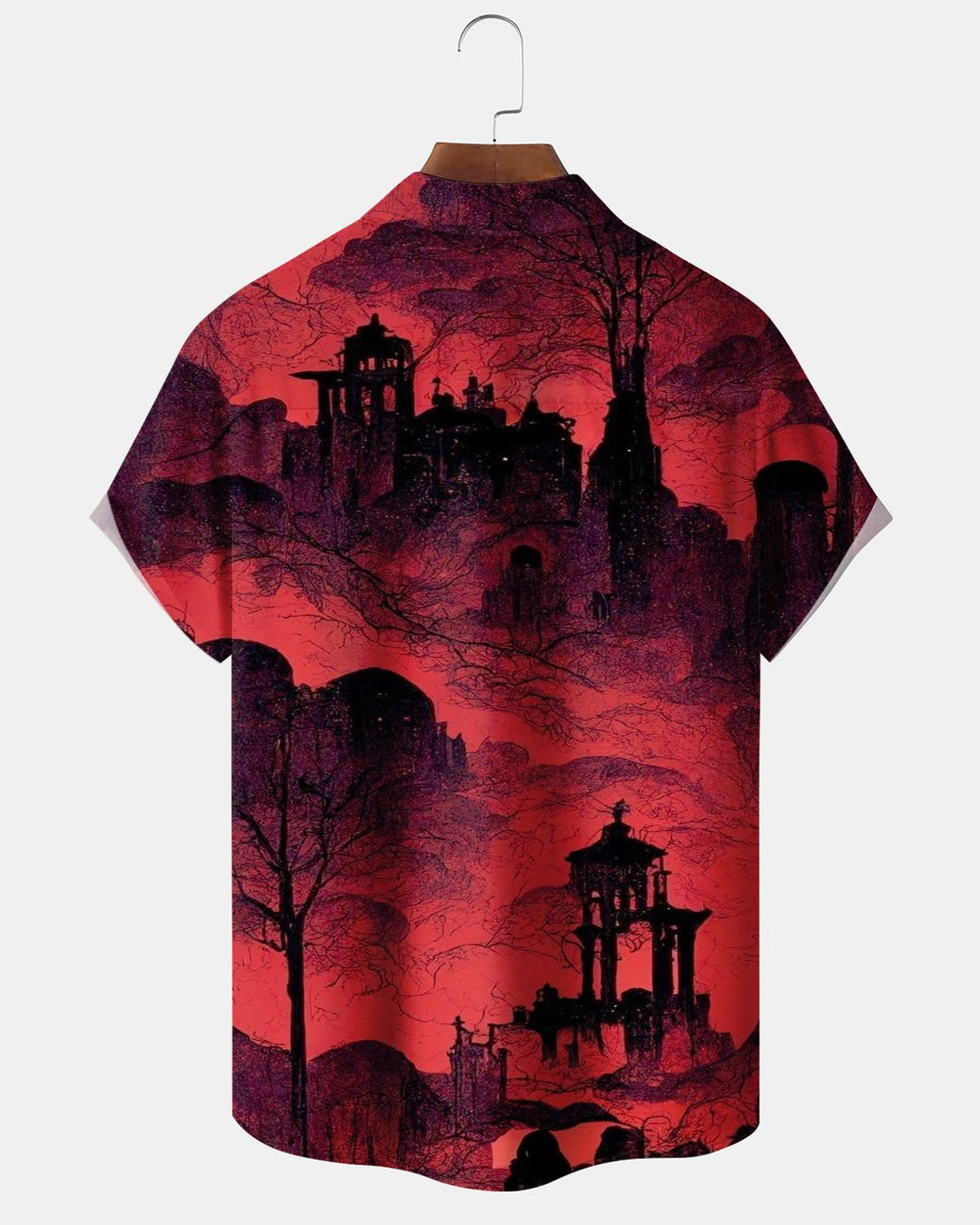 Alohadaddy® Halloween Abandoned Castle Print Men&