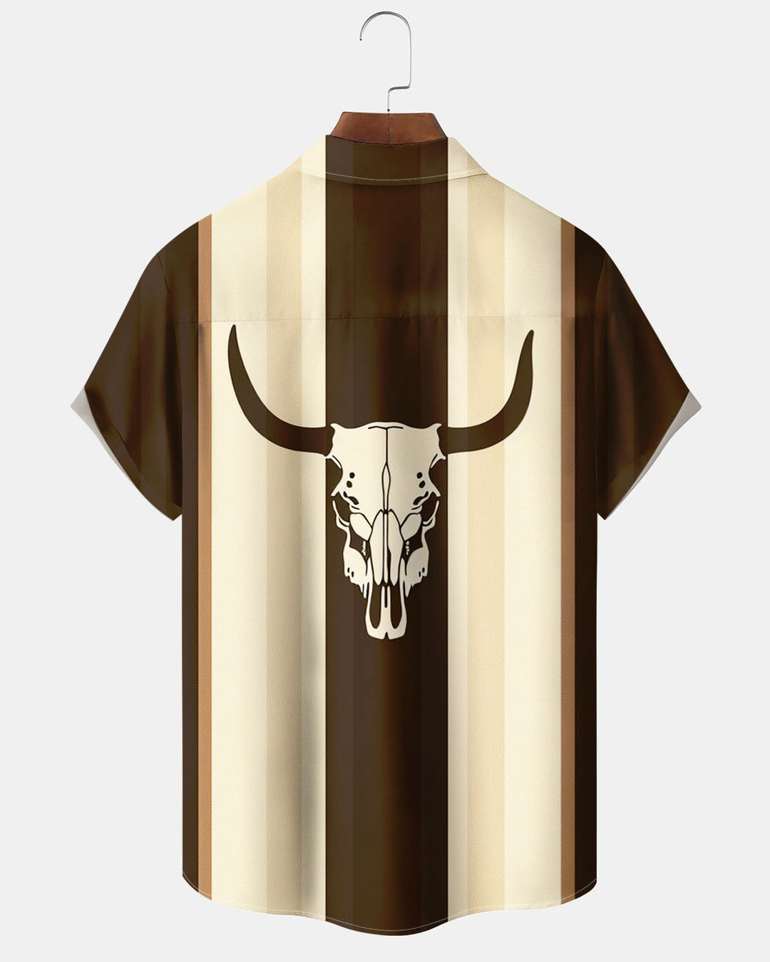 Alohadaddy® Retro Striped Bull Head Print Men&