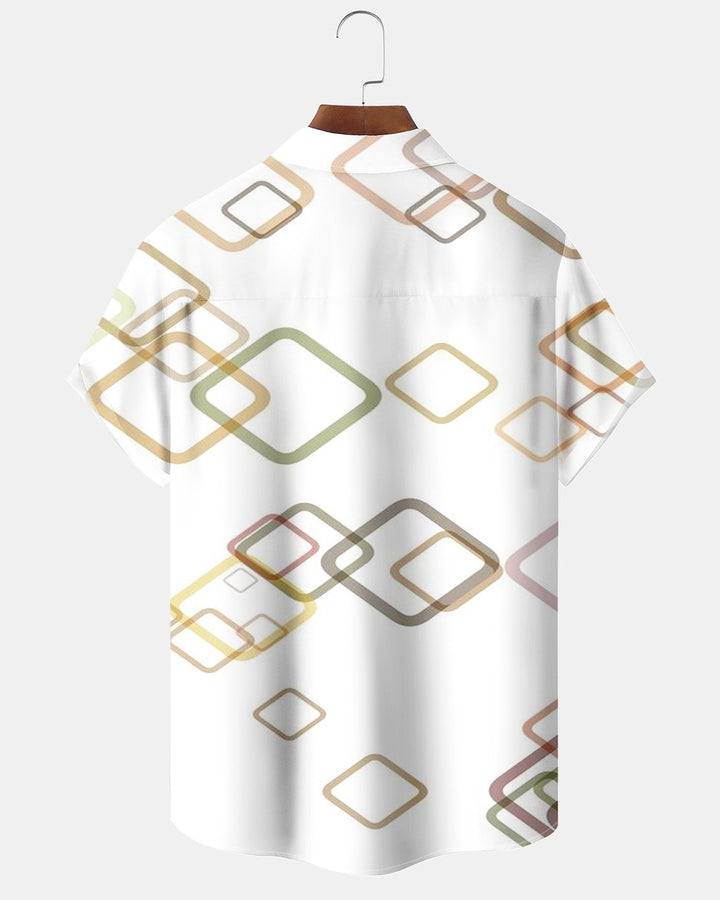 Alohadaddy® Casual Geometric Stripe Print Men&