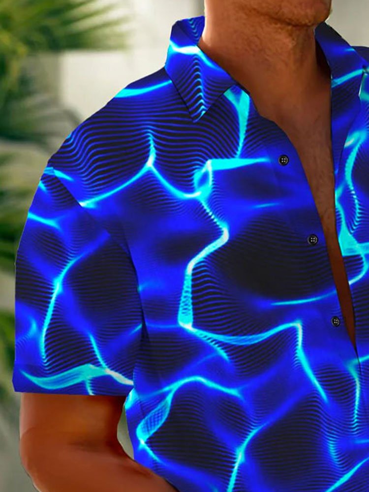 Alohadaddy Retro Gradient Water Ripple 3D Print Men&