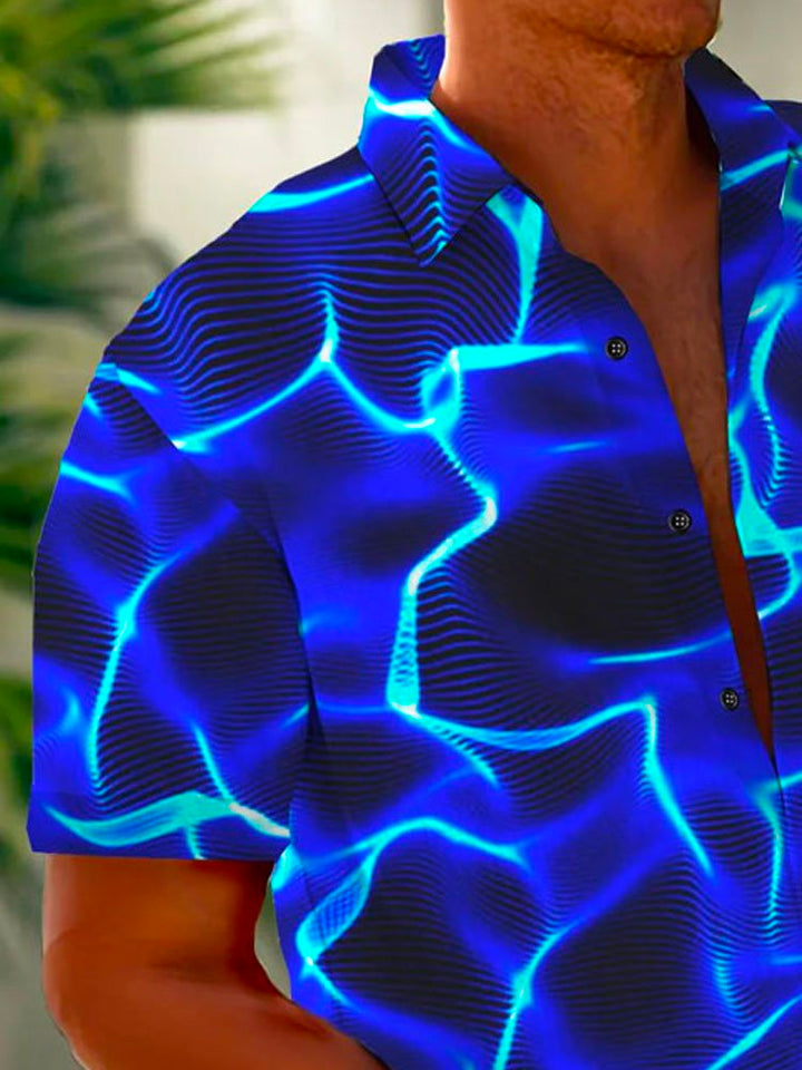 Alohadaddy Retro Gradient Water Ripple 3D Print Men&