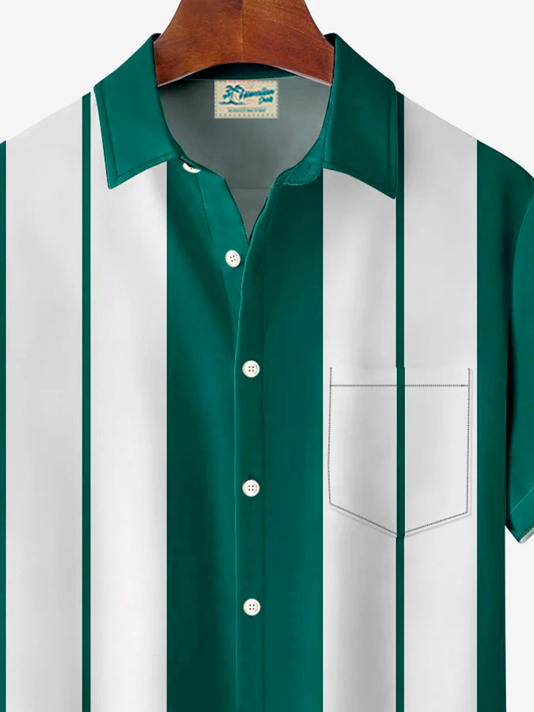 Alohadaddy Retro Bowling Stripe Contrast Color 3D Print Men&