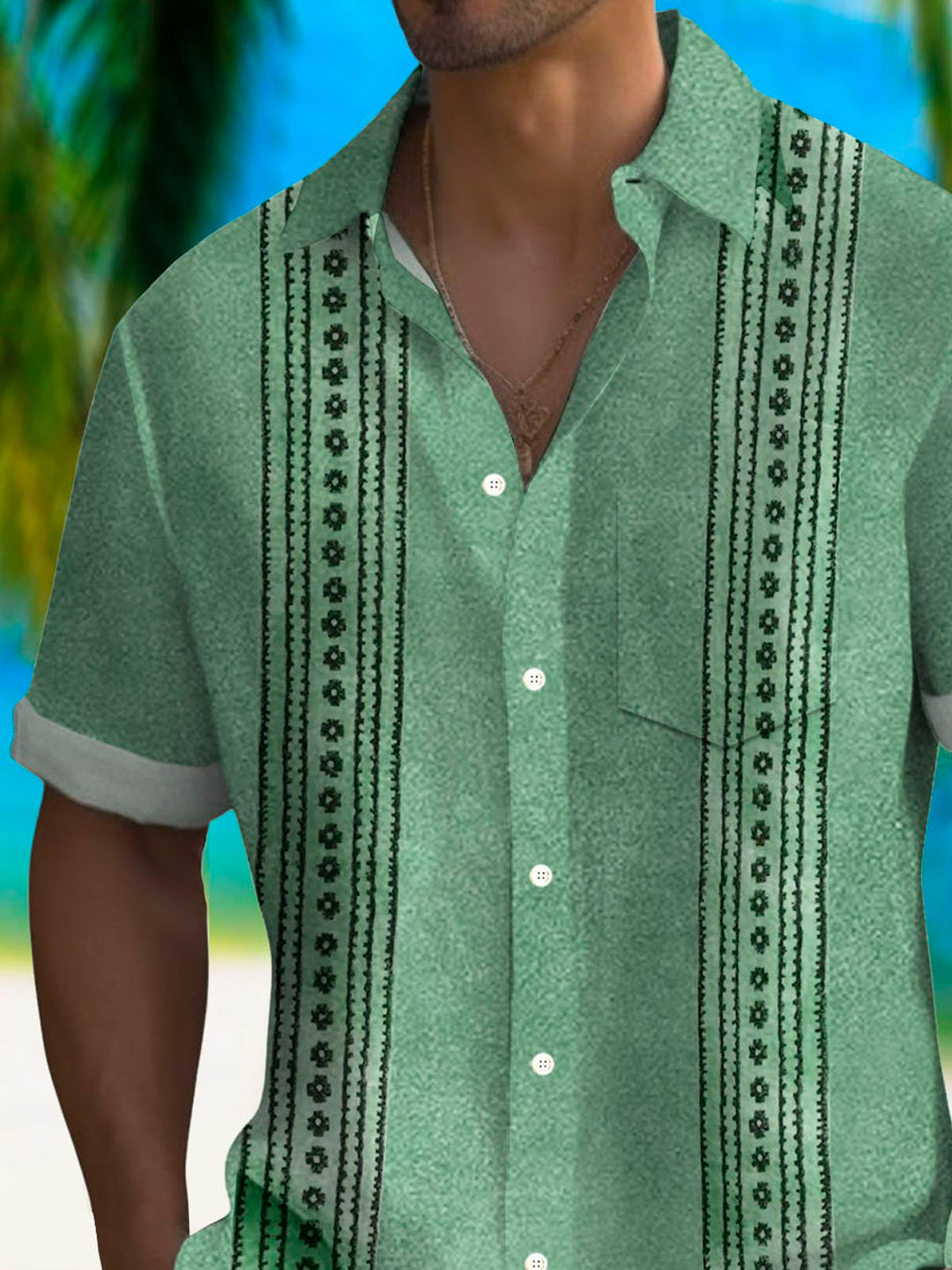 Alohadaddy Retro Geometry Textured 3D Digital Print Men&