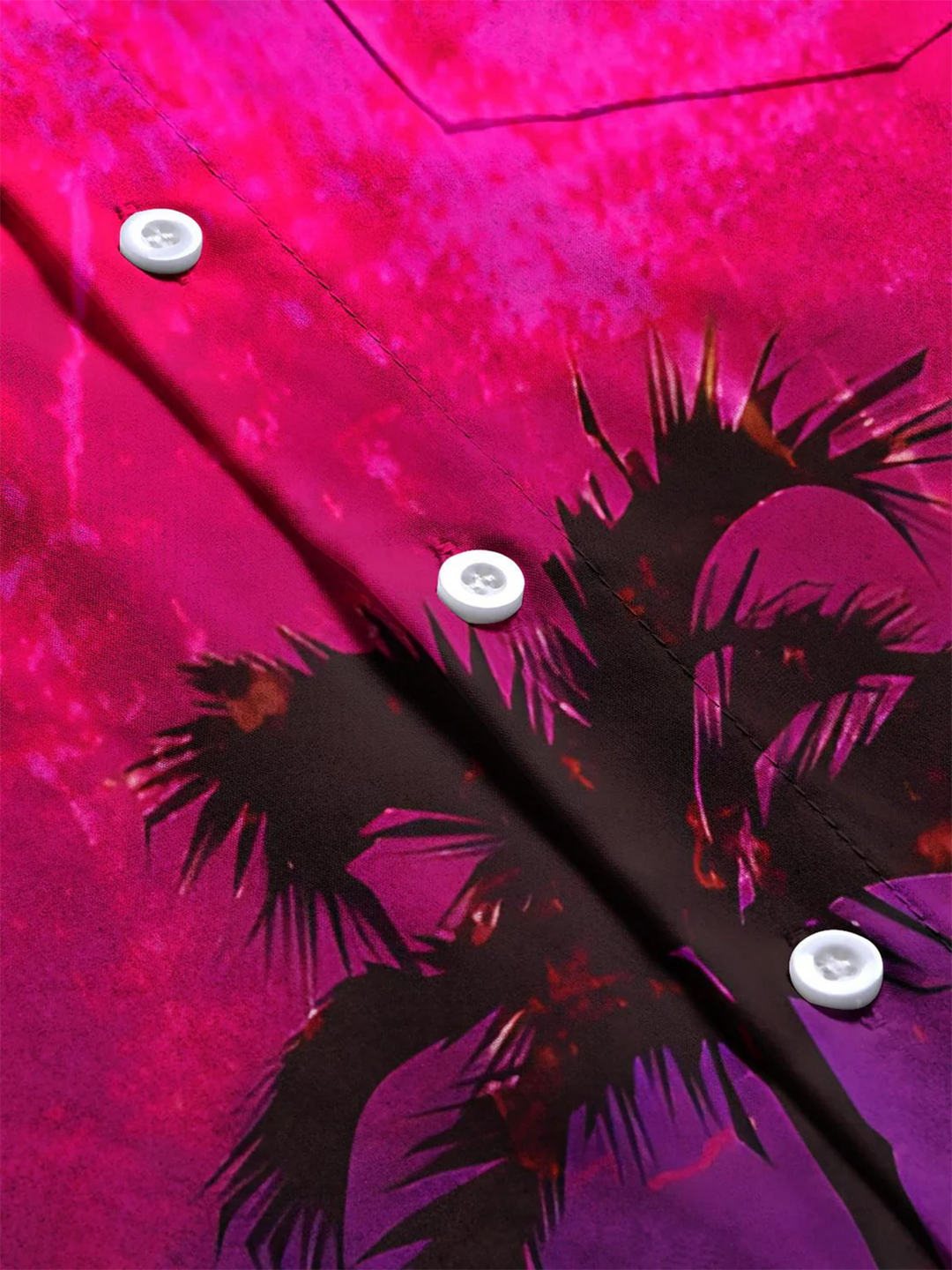 Alohadaddy® Hawaii Palm Tree Art Print Chest Pocket Men&