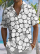 Alohadaddy® Men's Volleyball Casual Sports Printed Chest Pocket Short Sleeve Shirt Big & Tall