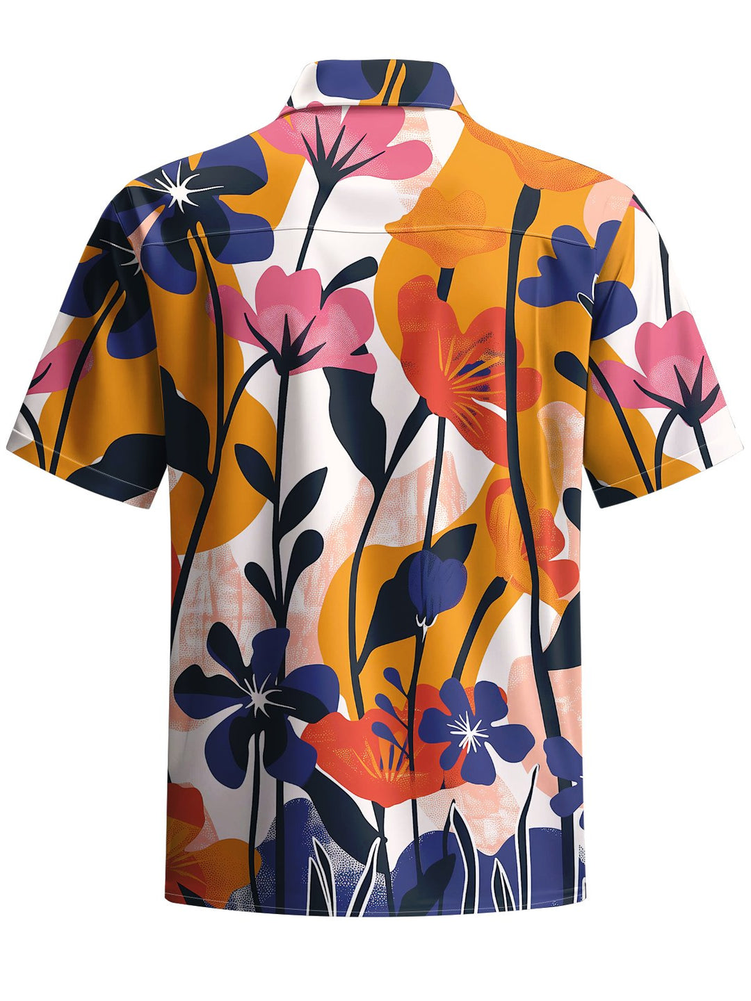 Alohadaddy® Hawaiian Floral Art Print Chest Pocket Men&