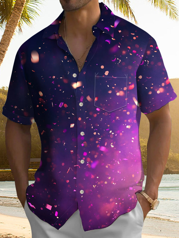Alohadaddy® Vintage Ombre Party Art Print Chest Pocket Men&