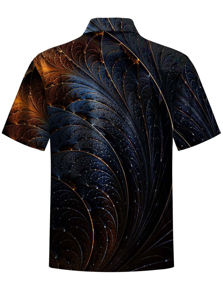 Alohadaddy® Casual Leaf Printed Art Pocket Stretch Men&