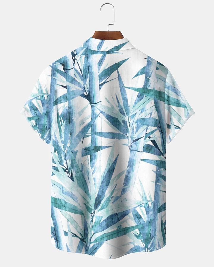 Alohadaddy® Casual Bamboo Print Artistic Button Pocket Cardigan Men&