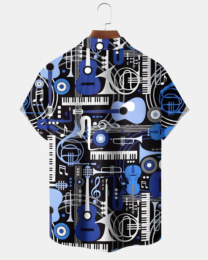 Alohadaddy® Casual Music Print Art Cardigan Men&