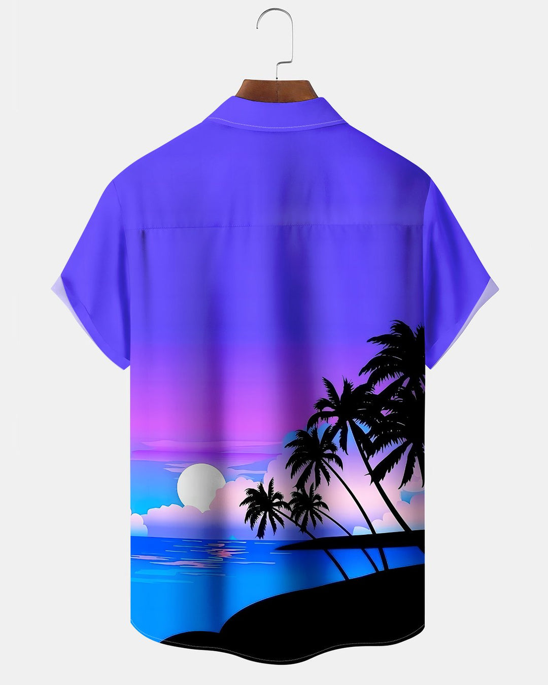 Alohadaddy® Hawaiian Palm Tree Print Art Button Pocket Cardigan Men&
