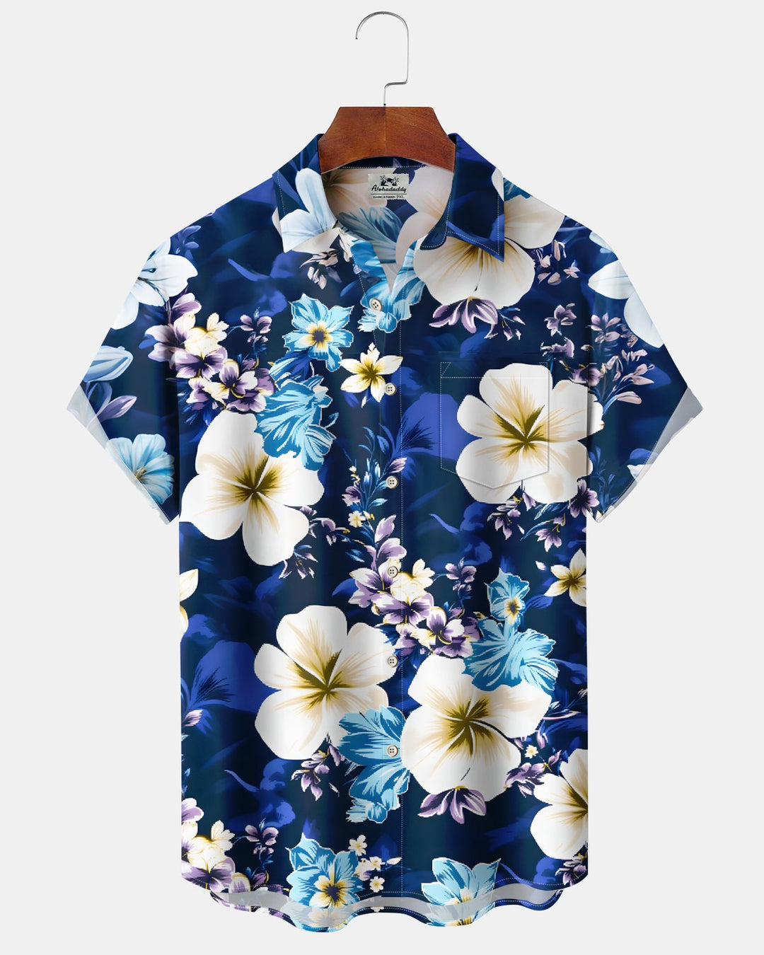 Alohadaddy® Hawaiian Floral Print Art Button Pocket Cardigan Men&