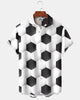 Alohadaddy® Casual FIFA World Cup Print Artistic Cardigan with Buttons and Pockets for Men's Short Sleeve Shirt Big & Tall