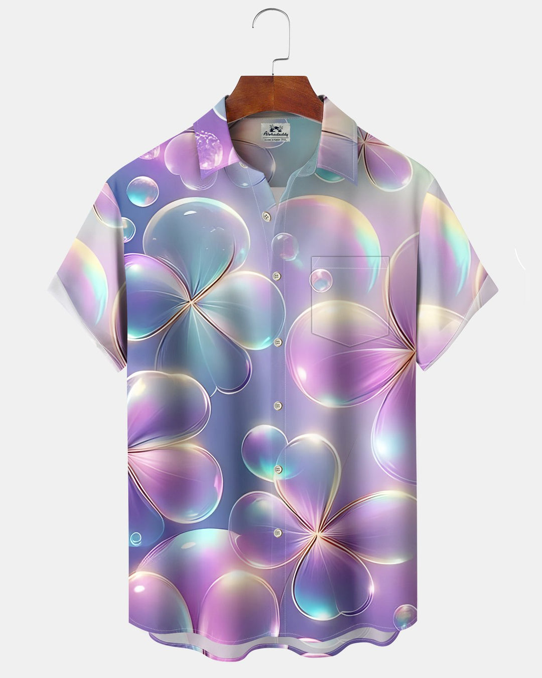 Alohadaddy® Casual Floral Print Art Button Pocket Cardigan Men&