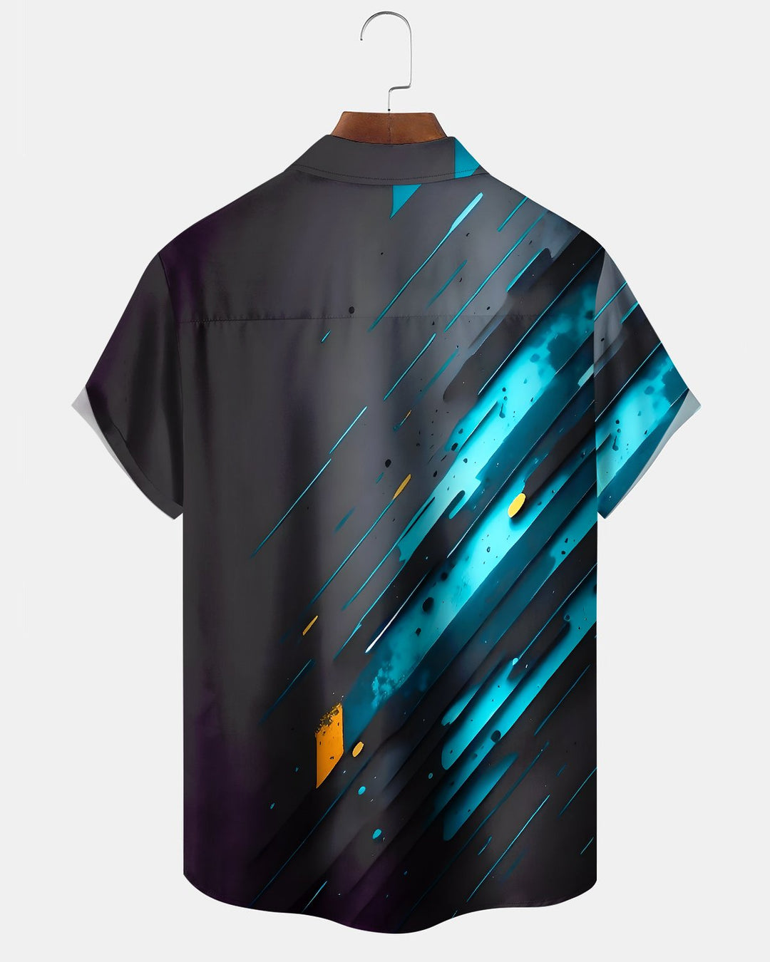 Alohadaddy® Casual Geometric Print Art Button Pocket Cardigan Men&