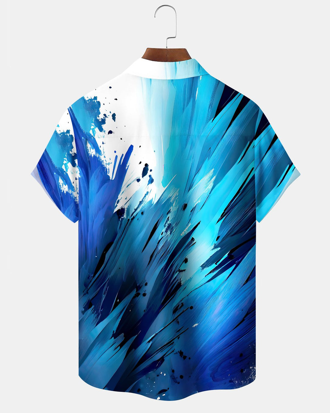 Alohadaddy® Casual Abstract Print Art Button Pocket Cardigan Men&