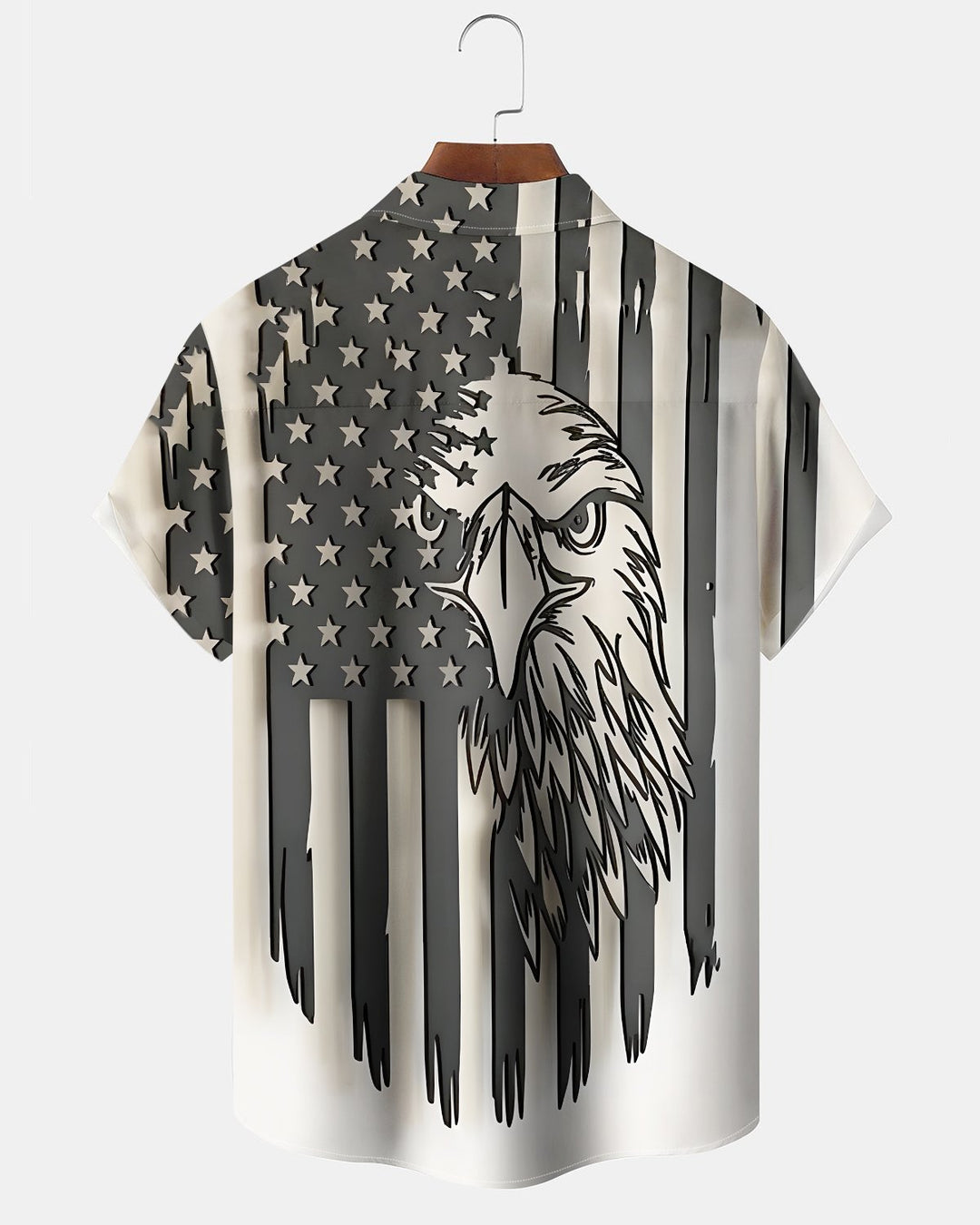 Alohadaddy® Holiday Independence Day Print Art Button Pocket Cardigan Men&